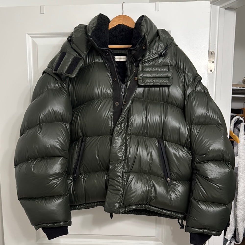 Faith Connexion Men's Green Puffer Jacket